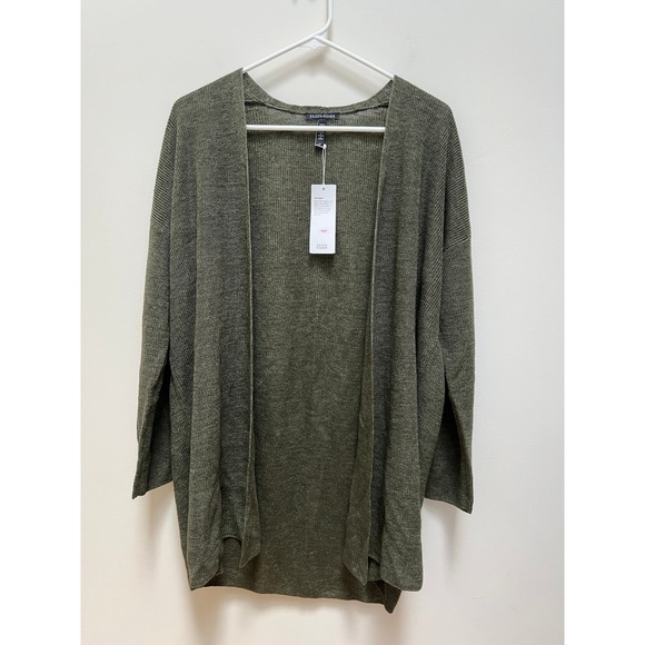 Eileen Fisher Sweaters - Eileen Fisher Cardigan Women L Green Cardigan Organic Linen Knit Sweater NWT